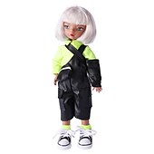 abordables Poupées-Poupée pi shuai de 11 pouces, cheveux blancs, joint 360 bjd fille, poupée interchangeable, jouet pour enfants
