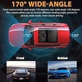 cheap Car DVR-4 Inch Dash Cam 1080P Car DVR Camera Touch Screen Dual-Lens Video Recorder Cycle Recording Video WIFI Driving Recorder