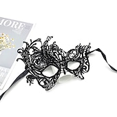 cheap Photobooth Props-10 Pcs Adult Party Lace Mask Half Face Masked Ball Women&#039;s Halloween Props Black Fun Eye Mask