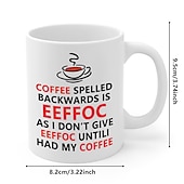 abordables Mugs et tasses-eeffoc est un café épelé à l'envers car je ne donne pas d'eeffoc avant d'avoir pris mon café - tasse à café amusante - tasse à café de 11 oz - tasses pour femme, patron, ami, employé ou conjoint -