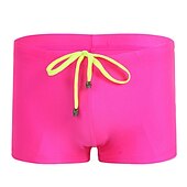 ieftine trunchi de baie boxer pentru bărbați-Bărbați Pantaloni Scurți de Înot Boxeri înot Zilnic Plajă Respirabil Uscare rapidă Cordon Talie elastică Simplu Scurt Sport Casual Îmbrăcăminte de Sport  Negru Alb Strech