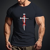  Homme Foi T-shirt 100% Coton Manche Courte Graphique Chemise Rouge T-shirt confortable Sport en Plein Air Fête Vêtements de créateurs de mode