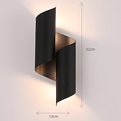 baratos Candeeiros de Parede de interior-arandela de parede dourada moderna, luminárias de parede com decoração minimalista de meados do século, luminária de parede com design espiral criativo, iluminação de parede industrial para quarto,
