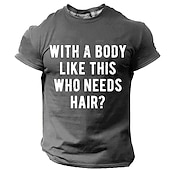 cheap Men&#039;s Funny T shirts-Men&#039;s Graphic Letter T Shirt Short Sleeve T shirt 3D Print Crew Neck Shirt Daily Designer Retro Vintage Sports Outdoor Holiday Going out Light Blue Black Yellow Spring &amp; Summer Clothing Apparel S M L