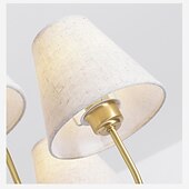 economico Modello sputnik-lampadario sputnik vintage in ottone dorato a 6/8/10 luci paralume unico in tessuto svasato durante la luce lampada da soffitto a collo di cigno in metallo unica per soggiorno corridoio-rame