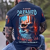 ieftine craniu și os-Bărbați Grafic Cranii mâini Tricou Tricouri tricou învechit Manșon scurt Tricou Tipărire 3D Stil Nautic Cămașă Epocă Modă Designer În aer liber Casual Zilnic 1 2 3 Primavara vara Îmbrăcăminte S M L