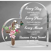 levne Sochy-inspirativní přátelství akrylový ornament srdce - perfektní dárek k narozeninám, svátkům a domácí výzdobě