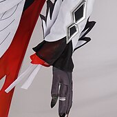 billiga Kostym för videospel-Genshin Impact Fatui Harbingers Arlecchino Animé Cosplay-kostym Cosplay-kostymer Halloween Maskerad Kostym Till Dam Tonåring Vuxna