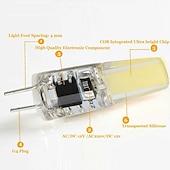 Χαμηλού Κόστους LED Bi-pin Λάμπες-10 τμχ led cob g4 3w λαμπτήρας λαμπτήρας 1505 cob λαμπτήρας σιλικόνης ac/dc 12v 220v dc12v 360 γωνία δέσμης αντικατάσταση λαμπτήρων led αλογόνου φώτα πολυέλαιου