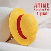 cheap Shoes &amp; Accessories-Hat / Cap Inspired by One Piece Monkey D. Luffy Anime Cosplay Accessories Hat Men&#039;s Women&#039;s Cosplay Halloween Costumes