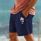 cheap Holiday-Men&#039;s Graphic Coconut Tree Shorts Summer Shorts Beach Shorts Mid Waist Streetwear Hawaiian Designer Casual Daily Holiday Drawstring Elastic Waist 3D Print Designer Clothing Apparel