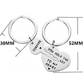 cheap Valentine&#039;s Day for Lover-You Hold The Key to Couple Stainless Steel Keychain Valentine&#039;s Day