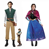 preiswerte Kostüme für Paare und Gruppen-Paare Frozen Prinzessin Anna Prinz Hans Kostüm Märchen Cosplay Kostüm Outfits Herren Damen Film Cosplay Party Cosplay Halloween Karneval Maskerade