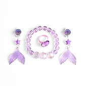 preiswerte Tragbare Accessoires-Festival Performance Requisiten Prinzessin Kleid Zubehör Set Meerjungfrau farbiger Schmuck Mädchen Kleid Zubehör Kinder