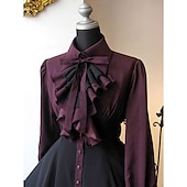 cheap Dresses-Retro Vintage Punk &amp; Gothic Steampunk Dress A-Line Dress Cosplay Patchwork Women&#039;s Fantasy Steampunk Performance Party Adults&#039; Dress Spring Fall
