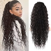 abordables Coletas-Correa Coletas Suave / Natural / Fácil vestidor Pelo sintético Pedazo de cabello La extensión del pelo Rizado 26 pulgadas Fiesta / Fiesta / Noche / Ropa Cotidiana