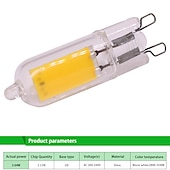 halpa LED-maissilamput-g9 led-lamput 2/4w 20/40w halogeenivastaava 3000k lämmin valkoinen/6000k valkoinen kodin valaistukseen kattokruunut kotikäyttöön 5 kpl