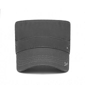 cheap Men&#039;s Hats-Unisex Flat Cap Baseball Cap Military Cap Cadet Hat Black Dark Navy Polyester Warm Vintage Casual Minimalism Outdoor Vacation Plain Adjustable Sunscreen Fashion