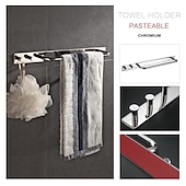 cheap Towel Bars-Towel Bar / Robe Hook / Bathroom Shelf New Design / Self-adhesive / Adorable Contemporary / Modern Stainless Steel / Low-carbon Steel / Metal 1PC - Bathroom Single / 1-Towel Bar