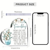 levne Sochy-inspirativní přátelství akrylový ornament srdce - perfektní dárek k narozeninám, svátkům a domácí výzdobě