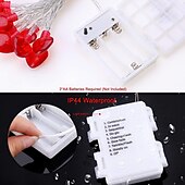 billige Batteridrevet-3m 20led valentinsdag hjerte fe lys med fjernkontroll, 8 modus lysstrenger for jule bryllupsfest dekorasjon