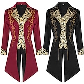 economico Capispalla-Punk &amp; Gotico Medievale Steampunk Cappotto Trench Abbigliamento esterno Principe Medico della peste Nobile Tinta unita Per uomo Reale Stile Steampunk Carnevale Mascherata Festa / Sera Adulti Cappotto
