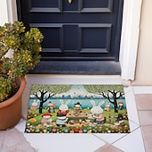 cheap Doormats-Painting Rabbits Doormat Floor Mats Washable Rugs Kitchen Mat Non-Slip Oil Proof Rug Indoor Outdoor Mat Bedroom Decor Bathroom Mat Entrance Rug