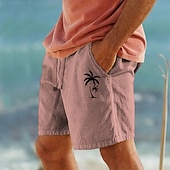 cheap Holiday-Men&#039;s Graphic Coconut Tree Shorts Summer Shorts Beach Shorts Mid Waist Streetwear Hawaiian Designer Casual Daily Holiday Drawstring Elastic Waist 3D Print Designer Clothing Apparel