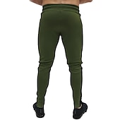 cheap Men&#039;s Active Pants-Men&#039;s Trousers Track Pants Jogging Pants Outdoor Athleisure Daily Sports Soft Comfortable Pocket Drawstring Elastic Waist Color Block Full Length Fashion Casual Activewear Wine Red Black Micro-elastic