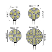 economico Luci LED bi-pin-lampadine a led g4 dc 12v dimmerabili 1w/1.5w/2w/3w, equivalenti alogene 10w-30w, bianco caldo 3000k/luce diurna 6000k, angolo del fascio 180° (5 pezzi)