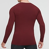 economico T-shirt e canotte attive da uomo-Per uomo maglietta Maglia da palestra Maglia a compressione Camicia fitness Top da uomo Girocollo Manica lunga Sportivo Da mare Per uscire Casual / quotidiano Asciugatura rapida Traspirazione del