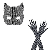 levne Maska-Sexy Punk a gotika Lesklá metalíza Maska Dlouhé rukavice Kočka Dámské Karneval Nový rok Párty večerní šaty Klub Dospělé Rukavice Maska Jaro léto