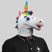 Carnival Funny Animal Series Five Head Masks Makeup Ball Cute Latex Headwear Halloween Party Performance Props 29