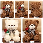 cheap Valentine&#039;s Day for Lover-Women&#039;s Day Gifts Evlooe Bear Stuffed Animal Plush Toy for Valentine Day Cute 9.8 Teddy Bear Plushie with Rose Soft Small Cuddly Bear Toy Gifts for Girlfriend Boyfriend Mother&#039;s Day Gifts for MoM
