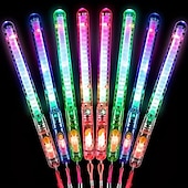 cheap Novelties-3/5/10pcs LED Glow Sticks LED Party Sticks Flash Twinkling Light Multi-color Sticks Glow Sticks With Lanyard Suitable For Birthday Parties Small Gifts For Halloween And Christmas Parties