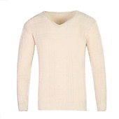 abordables Pull col rond-Homme Pull Pull en maille torsadée A côtes Tricoter Tricoté Plein Col V Garder au chaud Décontractées Usage quotidien Vacances Vêtement Tenue Automne hiver caramel Noir M L XL