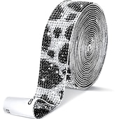 cheap Wearable Accessories-Bling Crystal Drill Rhinestone Shiny Colorful Artificial DiamondCar Sticker Handmade Diy Making Car Decoration 1yard 91cm