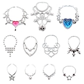 abordables Accessoires portables-Rondom 50 ensembles 15 jouets de poupée en option de 11 pouces collier galvanisé accessoires boucles d&#039;oreilles bracelets et boucles d&#039;oreilles