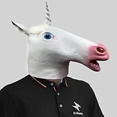 Carnival Funny Animal Series Five Head Masks Makeup Ball Cute Latex Headwear Halloween Party Performance Props 32