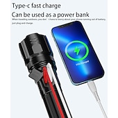 رخيصةأون مصابيح يدوية-1PC 30 W مصابيح يدوية وأضواء تخييم مع وظيفة الإضاءة أبيض 4.2 V 1 الخرز LED
