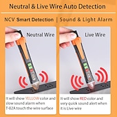cheap Hand Tools-Non Contact Voltage Tester Pen Electrical Tools Electrical Tester AC 12-1000V/48V-1000V LED Flashlight Buzzer Alarm for Live/Null Wire Tester Judgment Wire Breakpoint Finder