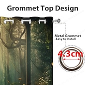 billiga Gardiner och draperier-2 paneler landskap skog gardin draperier mörkläggningsgardin för vardagsrum sovrum kök fönster behandlingar värmeisolerat rum mörkläggning