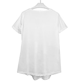 olcso Egyszerű póló-Ing Csipke ing Blúz Fehér csipke ing Női Fekete Fehér Arcpír rózsaszín Tömör szín Csipke Utca Napi Divat Kerek S