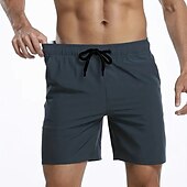 お買い得  男性用水泳パンツ-男性用 ボードショーツ スイムショーツ スイムトランク 日常 ビーチ 高通気性 速乾性 ドローストリング ドローストリング 弾性ウエスト ライナー付き カラーブロック ショート スポーツ カジュアル アクティブウェア ピンク ルビーレッド マイクロエラスティック