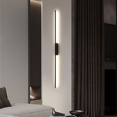 cheap Indoor Wall Lights-Black LED Wall Light Modern Metal Linear Wall Mounted Lamp Indoor Led Wall Sconce Lighting Long Strip Design Indoor Wall Lamp for Living Room Bedroom Porch Hallway Bathroom Bedside