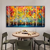 abordables peintures à l&#039;huile d&#039;arbre-Peinture à l&#039;huile faite à la main toile mur art décoration 3d couteau à palette paysage d&#039;érable pour la décoration intérieure roulé sans cadre peinture non étirée