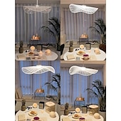 cheap Pendant Lights-LED Pendant Light Lotus Leaf Hat3000-6000K Adjustable Modren Suspension Classic Chandeliers Restaurant Bedroom Fashion Pendant Light For Living Room 110-240V Bulb Included