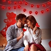 billige Batteridrevet-3m 20led valentinsdag hjerte fe lys med fjernkontroll, 8 modus lysstrenger for jule bryllupsfest dekorasjon