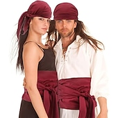 abordables accessoires de photomaton-Costumes de pirate, foulards et accessoires de ceinture en lin de la renaissance médiévale