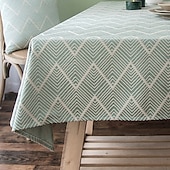 cheap Tablecloth-Nordic Style Thickened Cotton Linen Dining TableCloth, Anti Scalding and Anti Slip Tea TableCloth, Rectangular Desk Mat, TV Cabinet Decorative Cloth